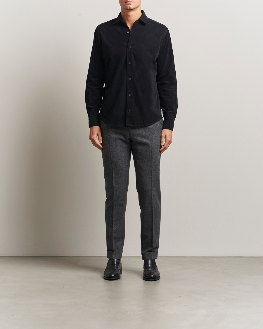 Herren | Hemden | Eton | Casual Fit Corduroy Shirt Black