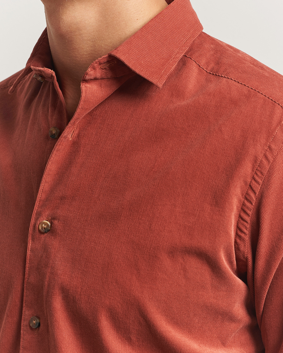 Herren | Hemden | Eton | Casual Fit Corduroy Shirt Rust Red
