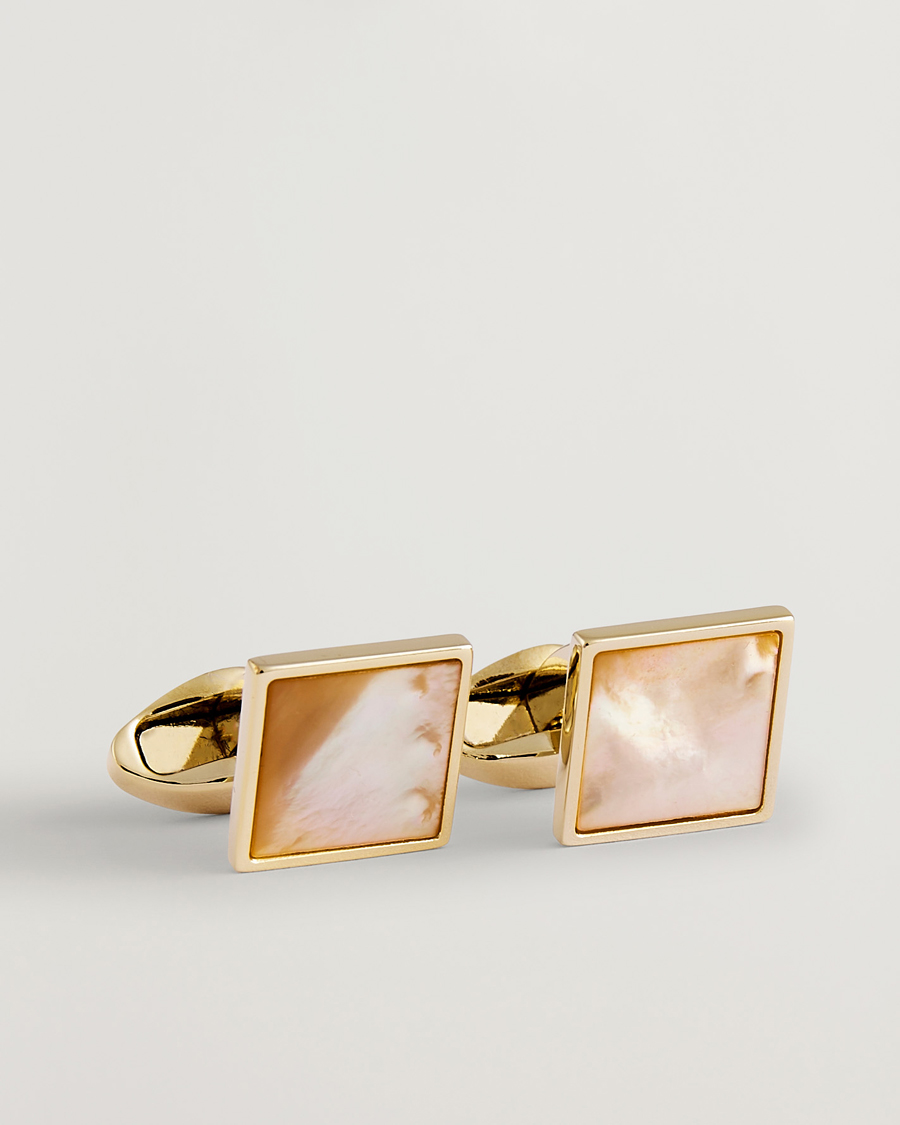 Herren | Manschettenknöpfe | Eton | Mother of Pearl Cufflink Beige