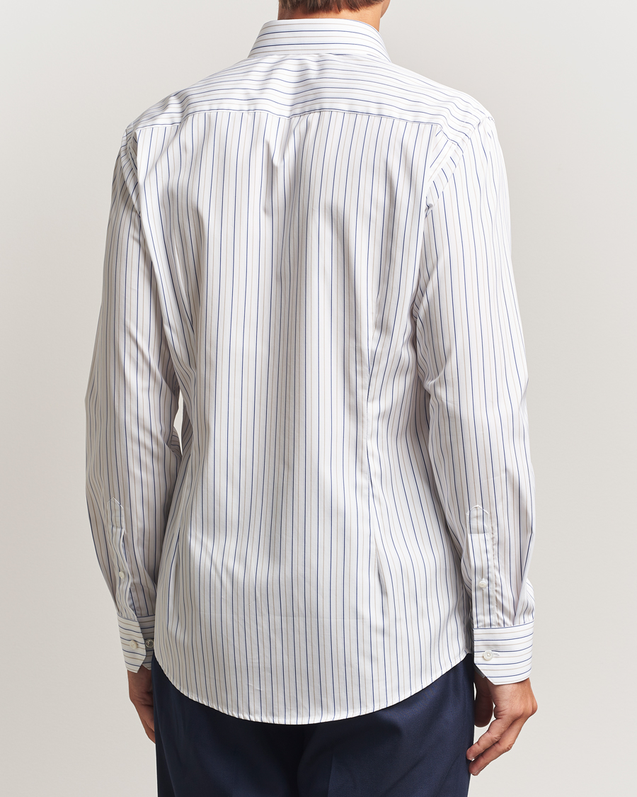 Herren | Hemden | Eton | Slim Fit Striped Supima 120 Shirt White