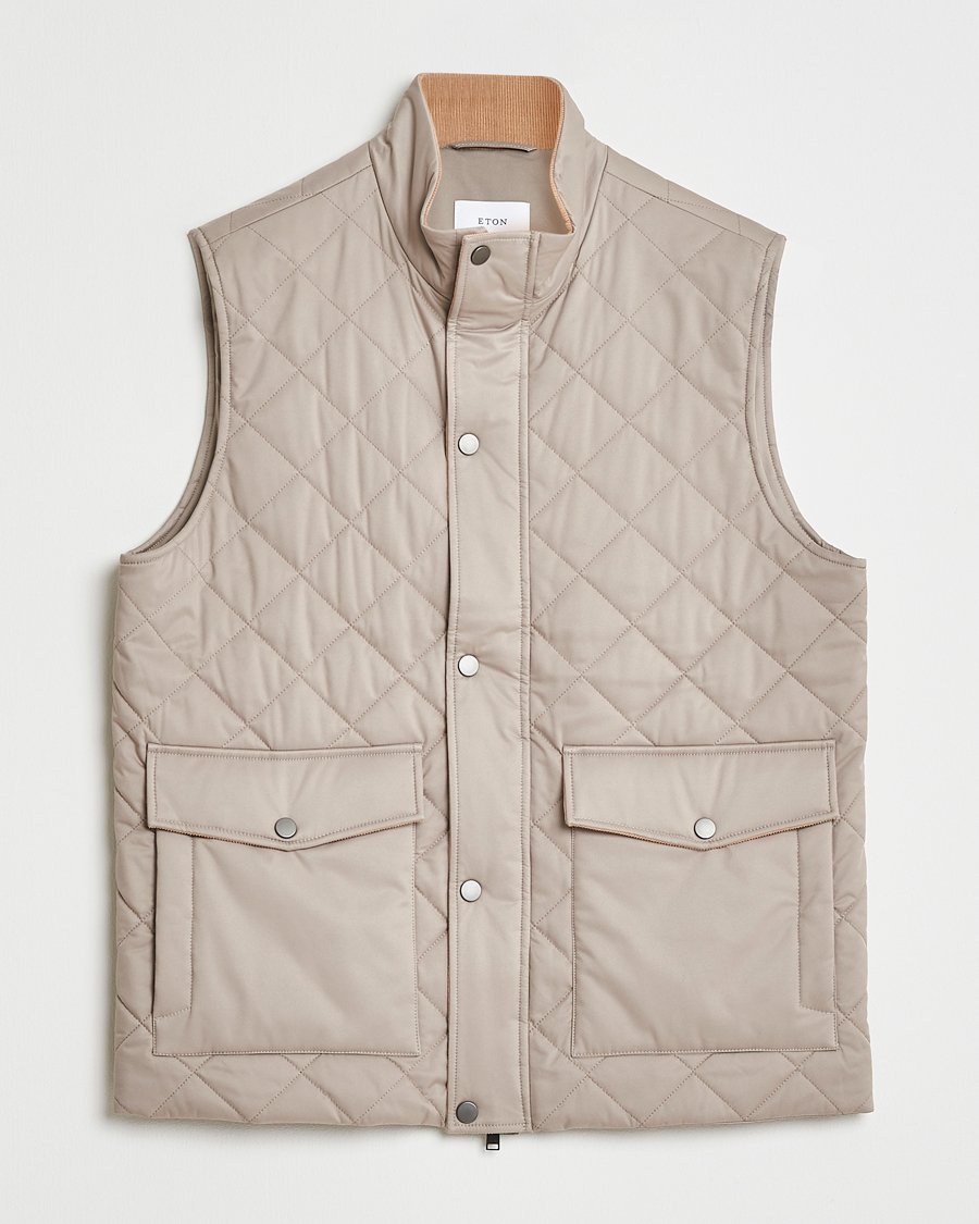Herren | Jacken | Eton | Quilted Shell Vest Beige