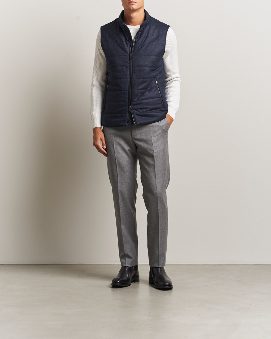 Herren | Jacken | Eton | Wool Padded Vest Navy