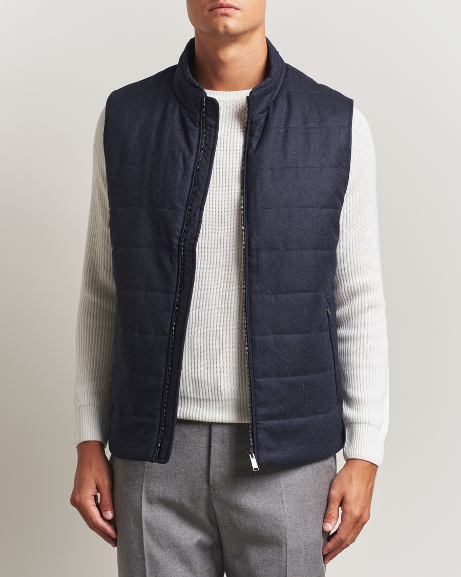Herren | Jacken | Eton | Wool Padded Vest Navy