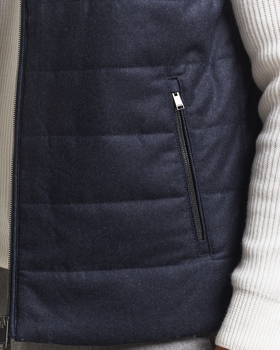 Herren | Jacken | Eton | Wool Padded Vest Navy