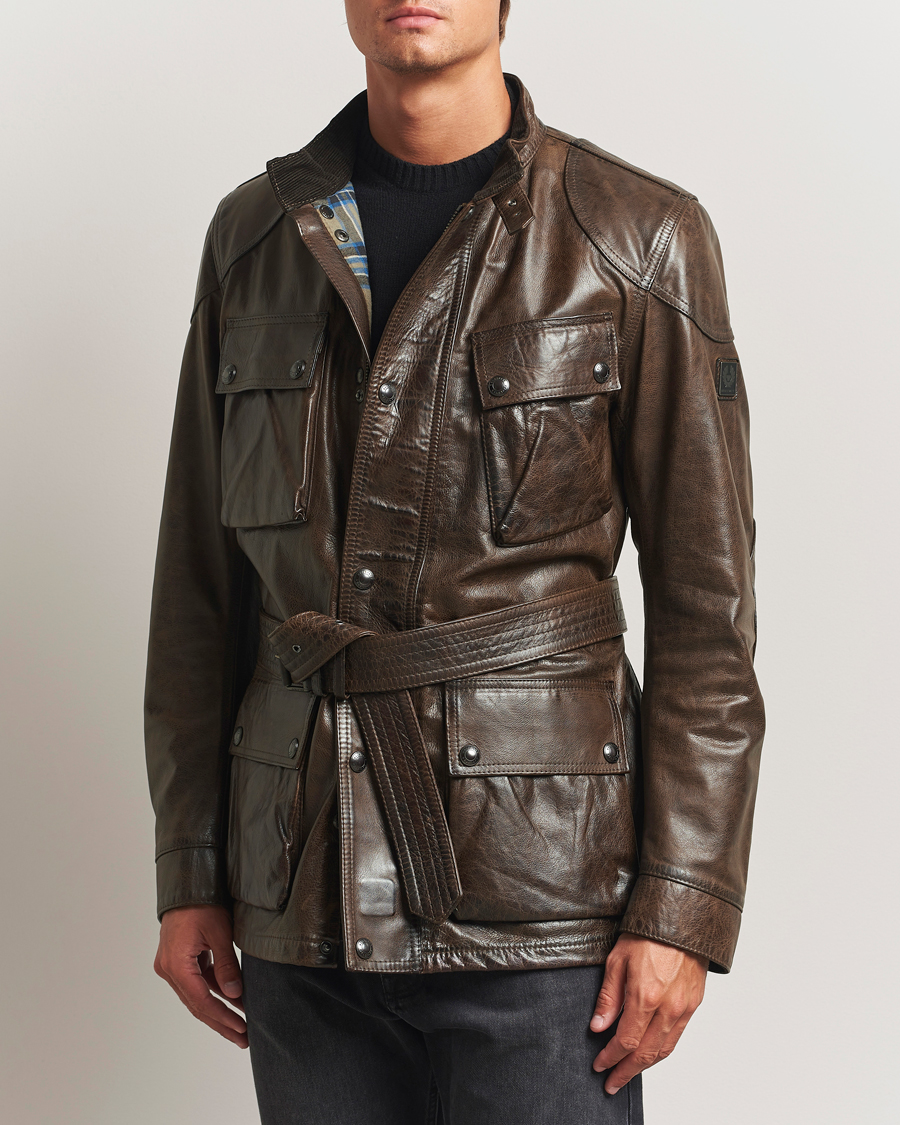 Herren | Jacken | Belstaff | Trailmaster Panther Leather Jacket Dark Earth