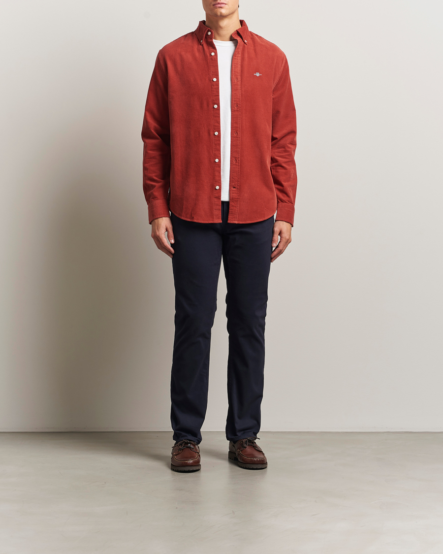 Herren | Hosen | Gant | Regular Fit Moleskin 5-Pocket Trousers Evening Blue