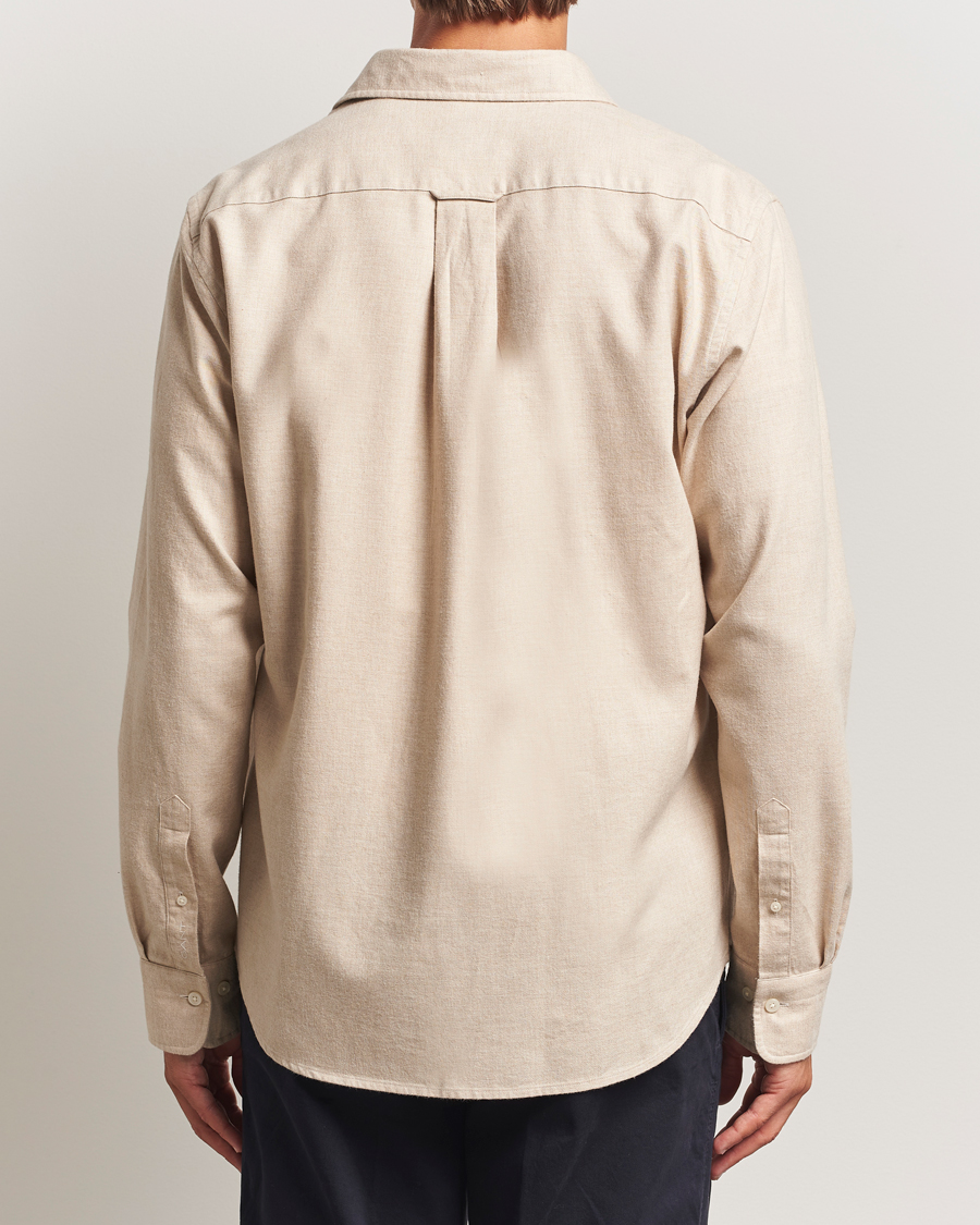 Herren | Hemden | GANT | Regular Fit Flannel Shirt Light Beige Melange