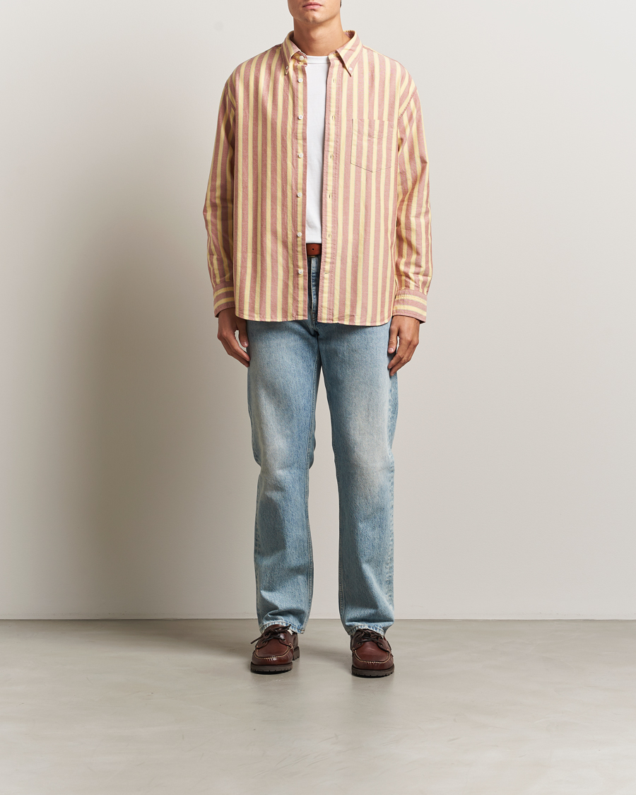 Herren | Hemden | GANT | Relaxed Fit Striped Heritage Oxford Shirt Modern Rust