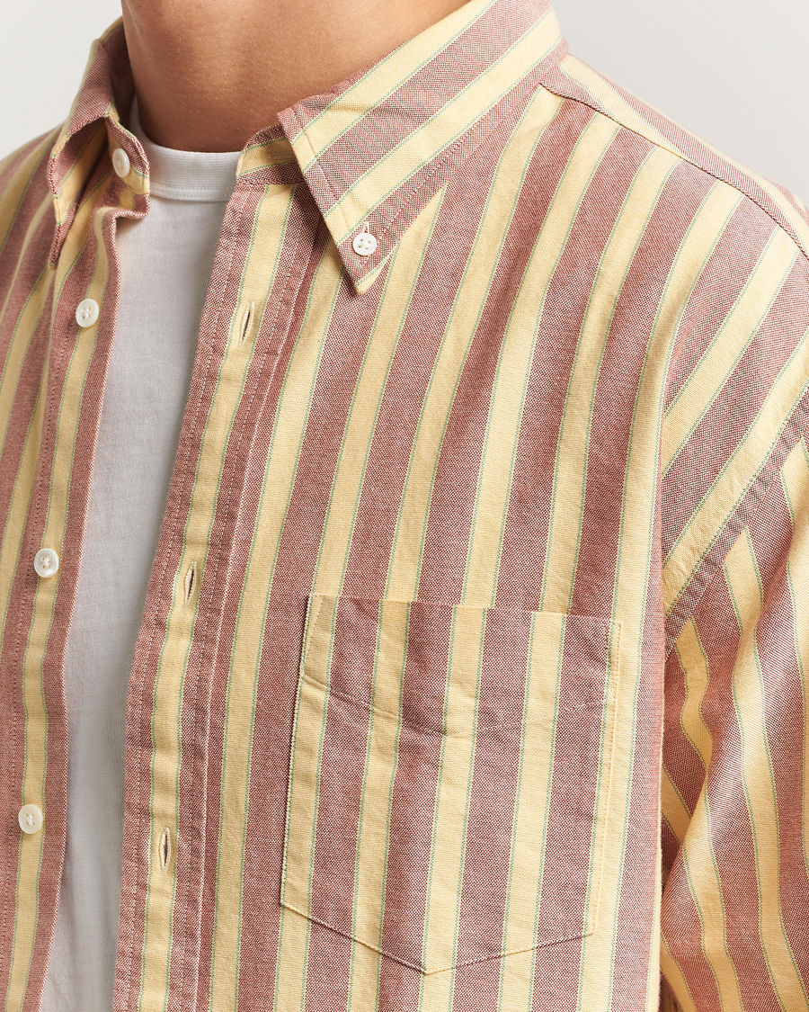 Herren | Hemden | GANT | Relaxed Fit Striped Heritage Oxford Shirt Modern Rust