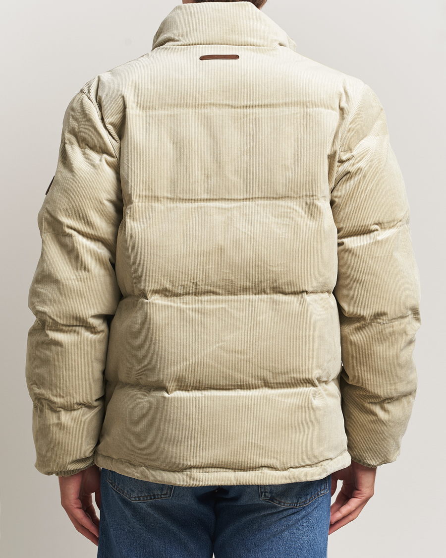 Herren | Jacken | Gant | Corduroy Down Puffer Jacker Greige