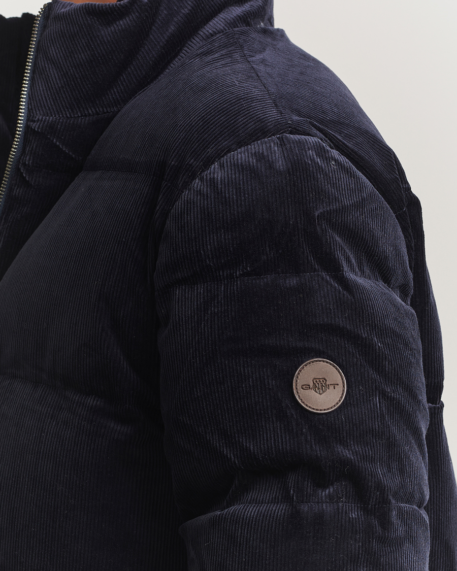 Herren | Jacken | GANT | Corduroy Down Puffer Jacker Evening Blue