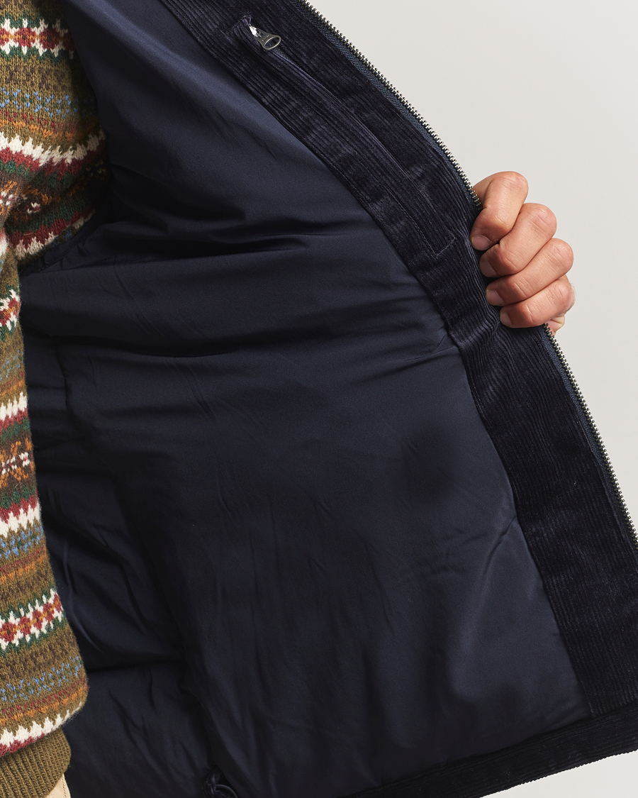 Herren | Jacken | GANT | Corduroy Down Puffer Jacker Evening Blue