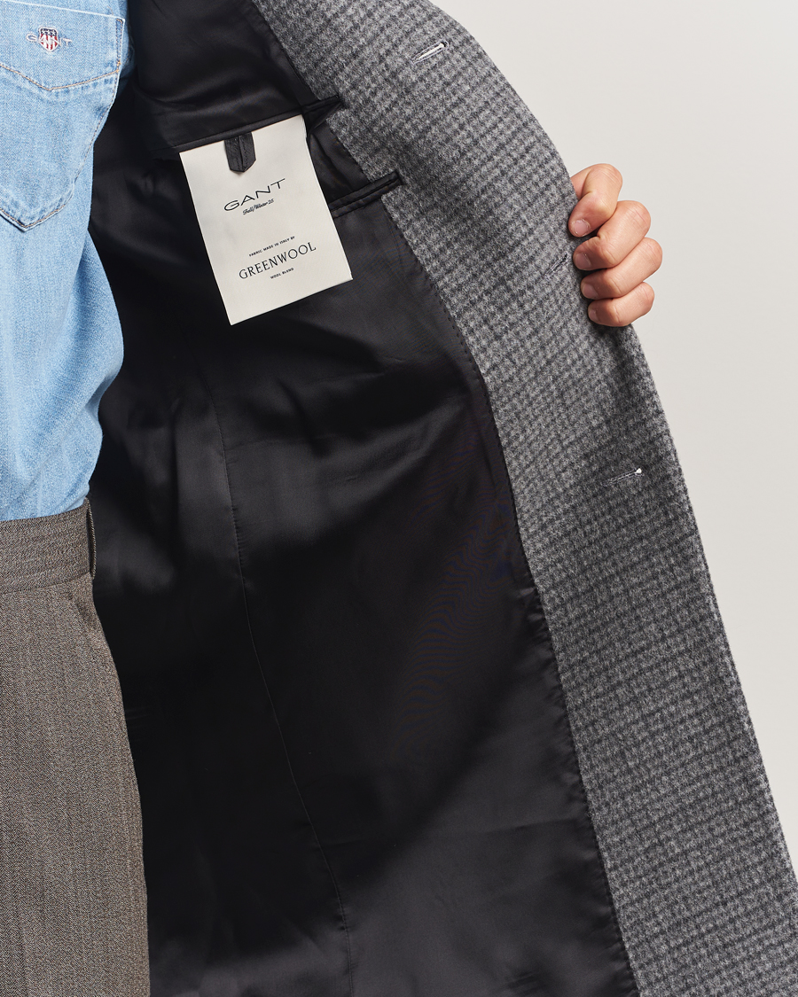 Herren | Jacken | Gant | Classic Wool Houndstooth Coat Black