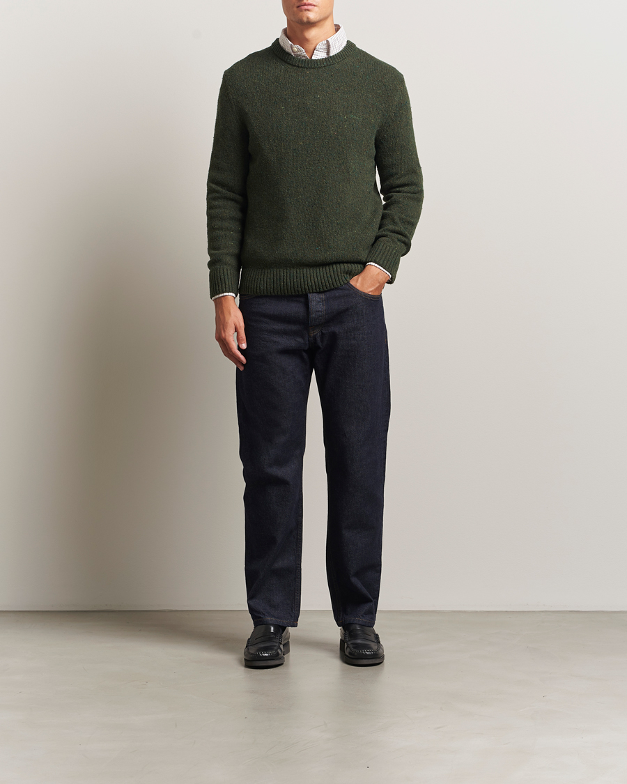 Herren | Pullover | Gant | Neps Wool Crew Neck Country Green
