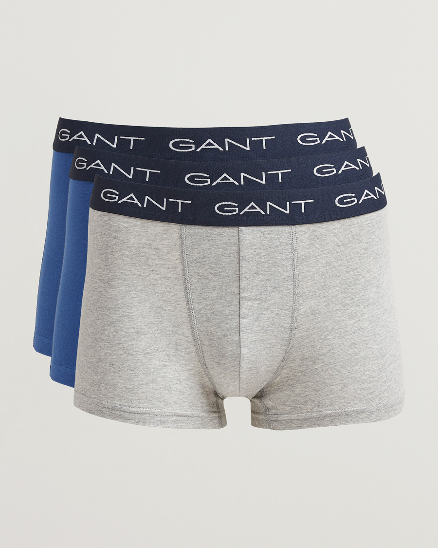 Herren | Unterwäsche | GANT | 3-Pack Trunk Navy/Grey/Blue