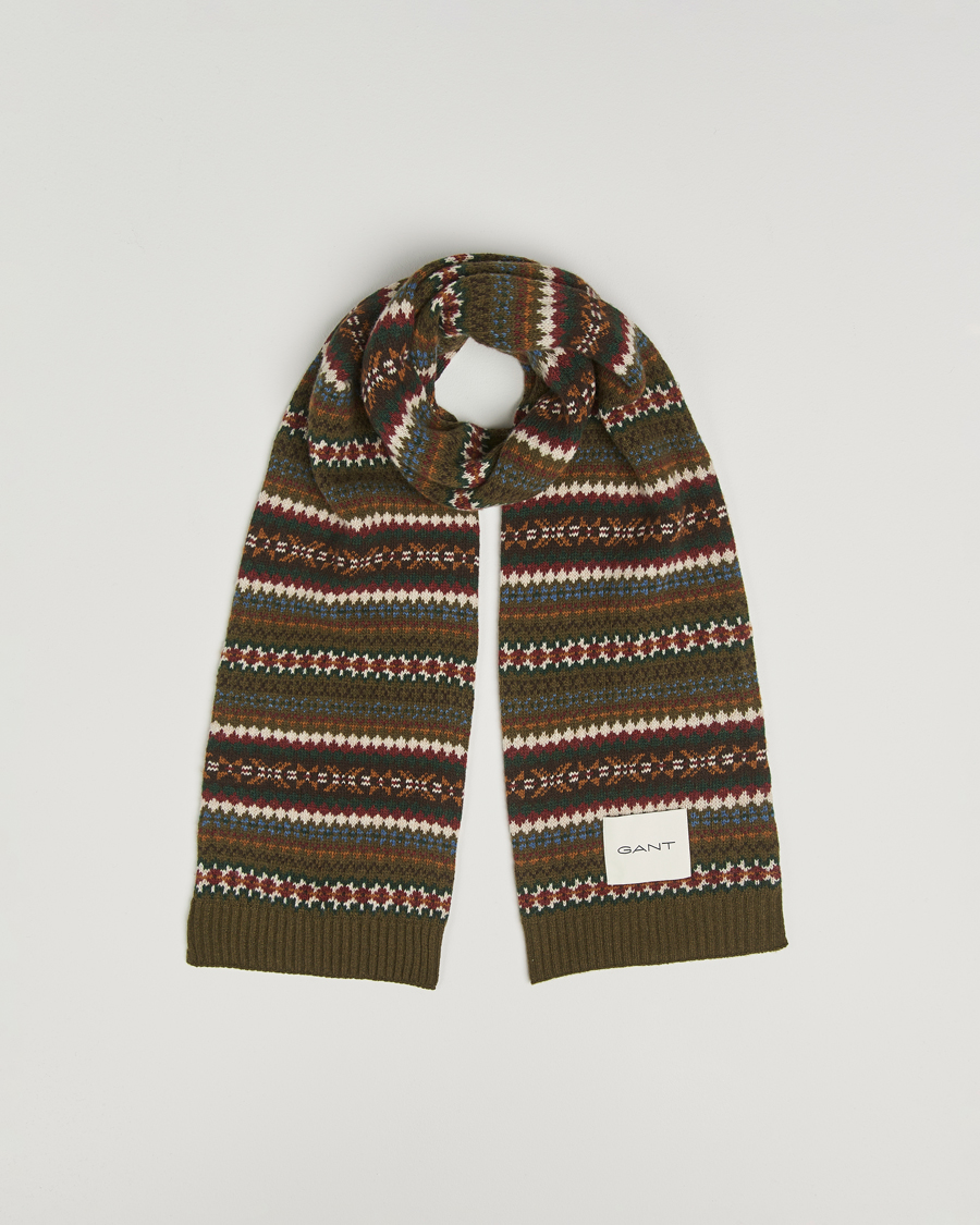 Herren | GANT Fair Isle Scarf Country Green | GANT | Fair Isle Scarf Country Green