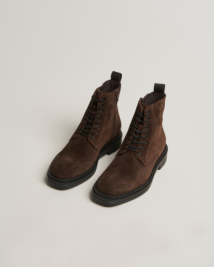 Herren | Boots | Gant | Boggar Suede Boot Espresso Brown