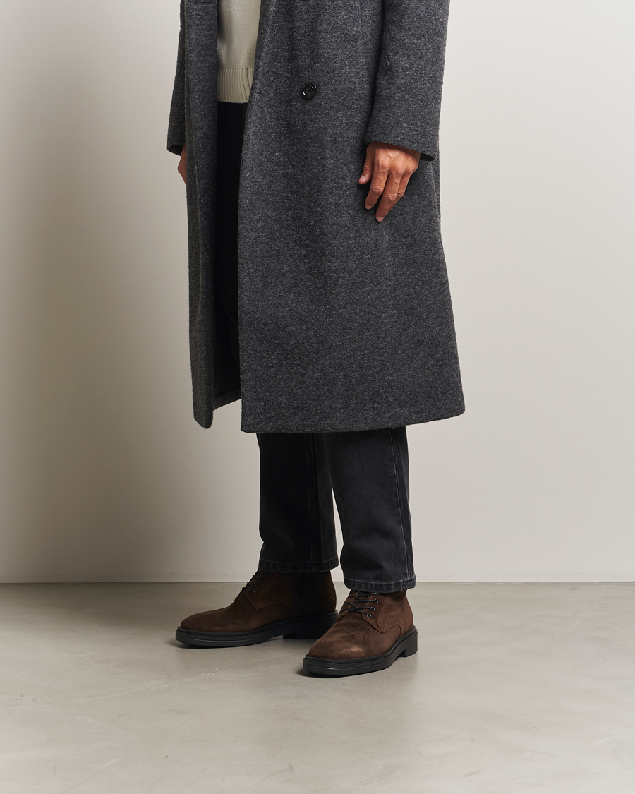 Herren | Boots | GANT | Boggar Suede Boot Espresso Brown