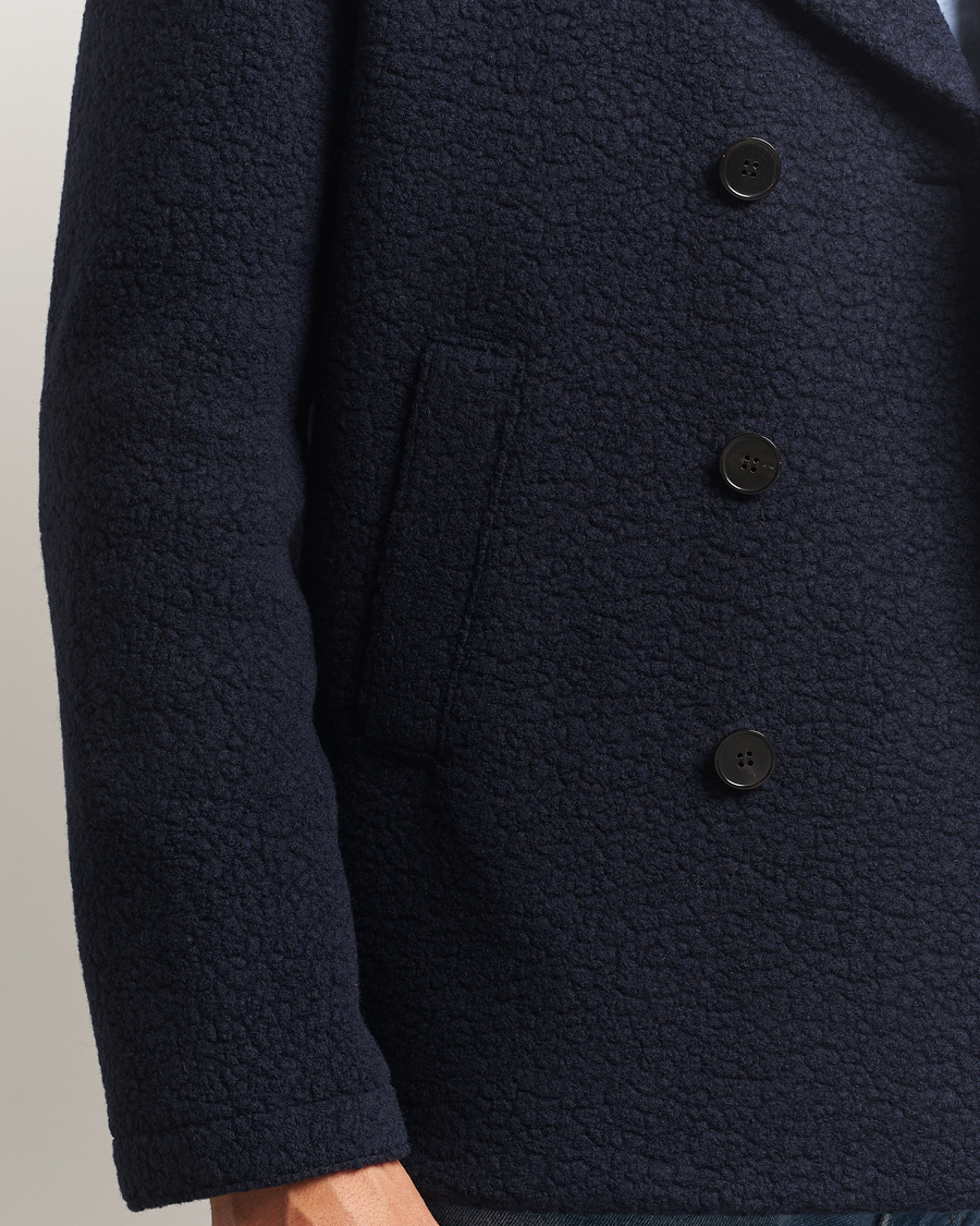 Herren | Jacken | Harris Wharf London | Boucle Peacoat Navy