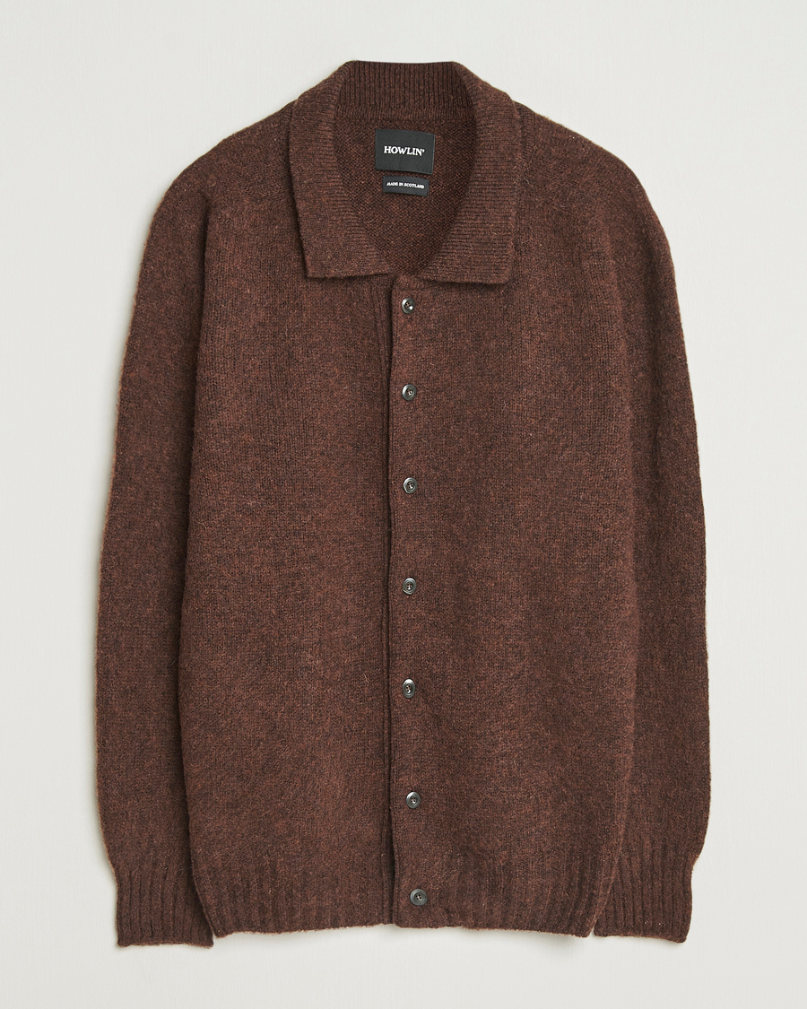 Herren | Pullover | Howlin' | Brushed Wool Cardigan Brownish