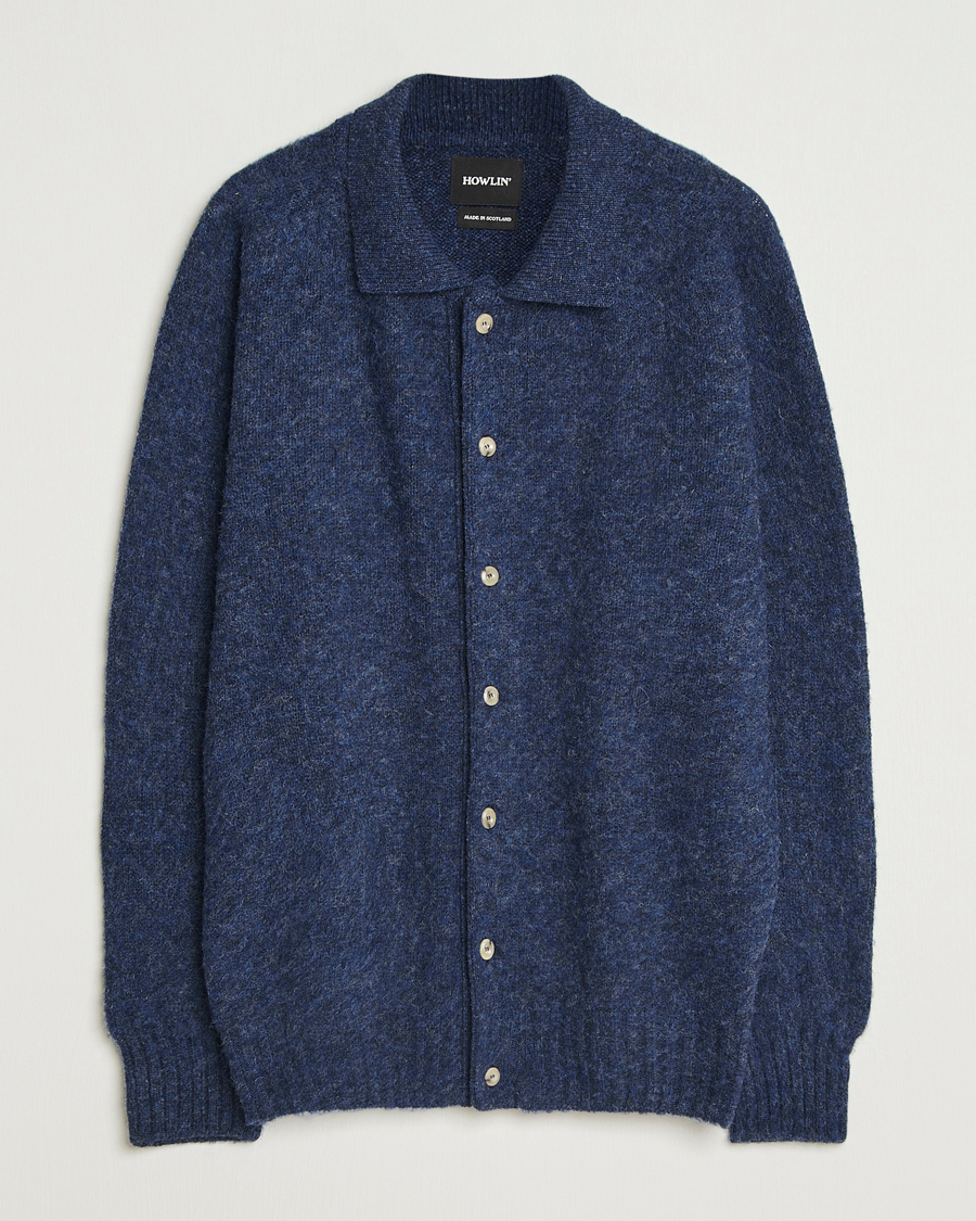 Herren | Pullover | Howlin' | Brushed Wool Cardigan Denim