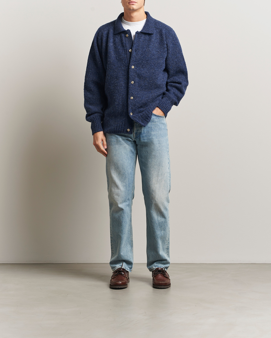 Herren | Pullover | Howlin' | Brushed Wool Cardigan Denim