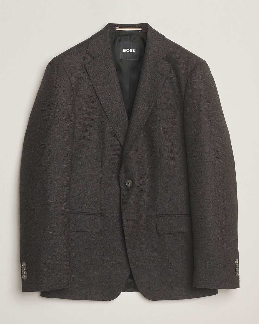 Herren | Sakkos | BOSS BLACK | Hutson Wool Blazer Dark Brown