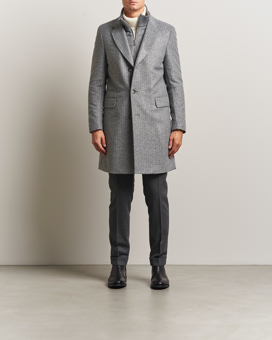 Herren | Jacken | BOSS BLACK | Hyde Wool Bib Coat Silver