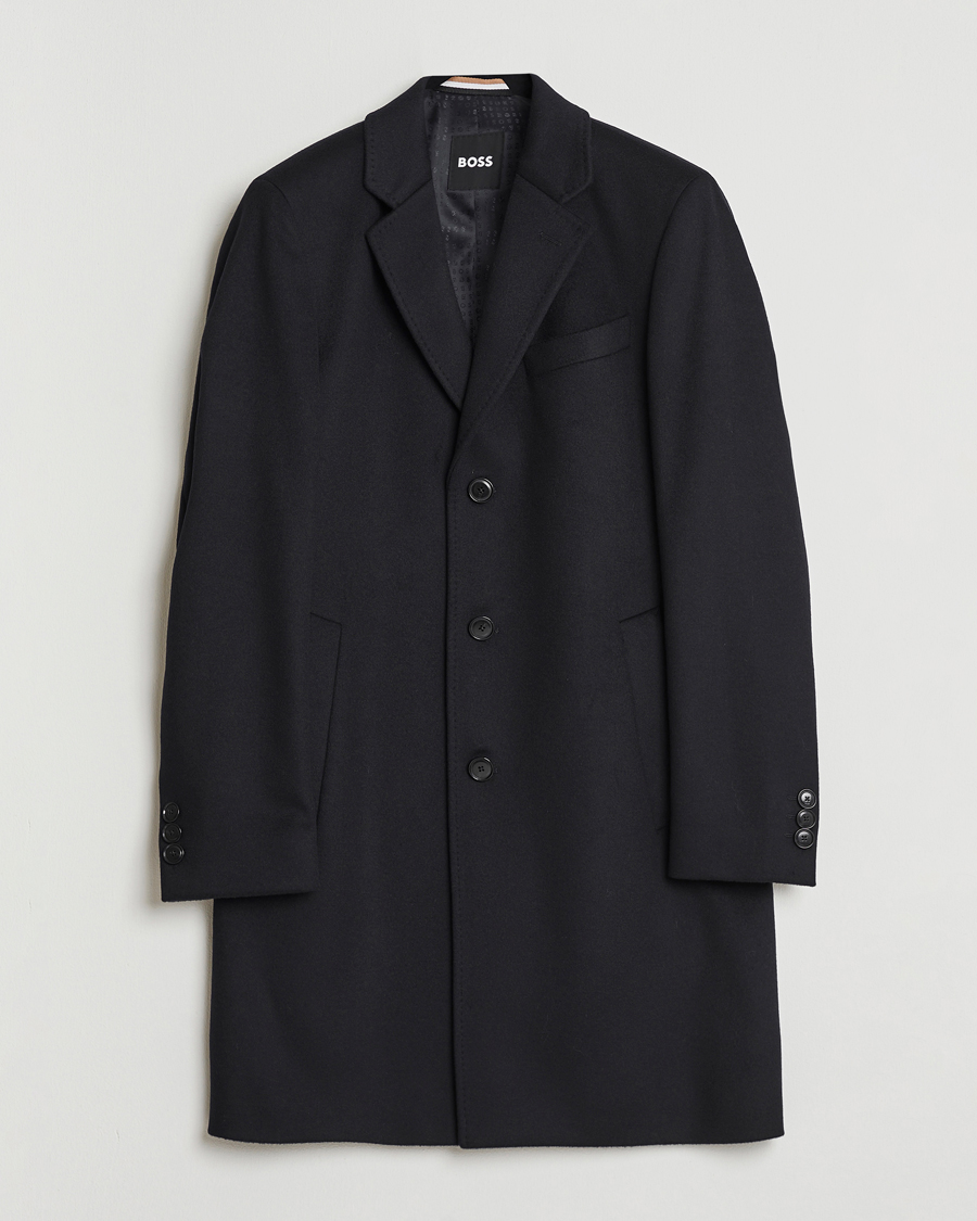 Herren | Jacken | BOSS BLACK | Hyde Wool Coat Black
