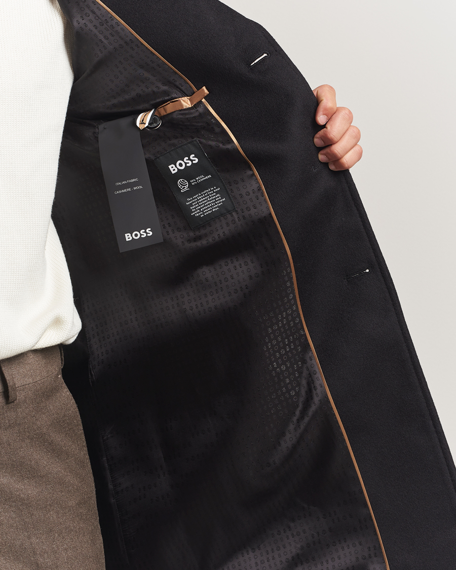 Herren | Jacken | BOSS BLACK | Hyde Wool Coat Black