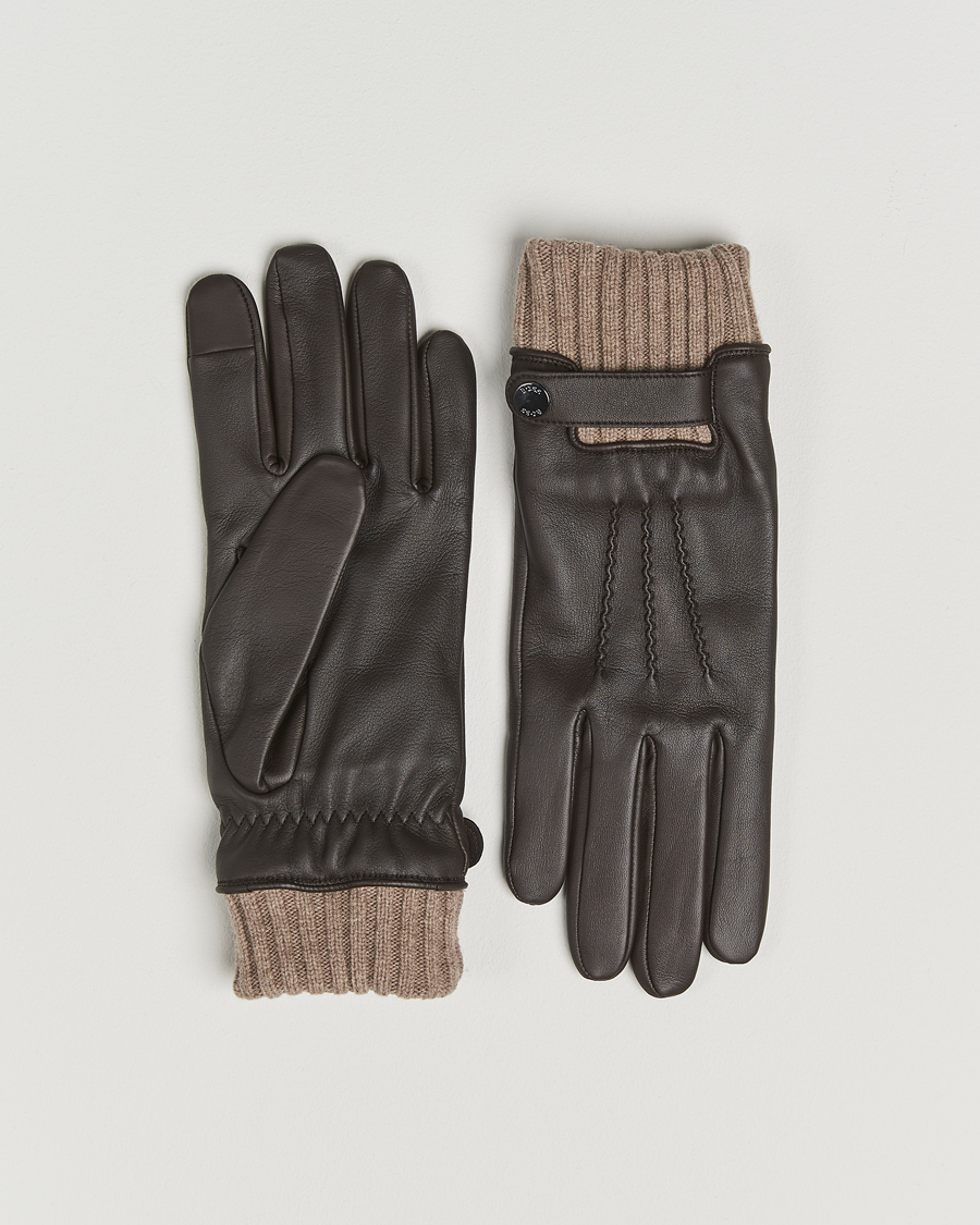 Herren | Handschuhe | BOSS BLACK | Hyden Leather Glove Dark Brown