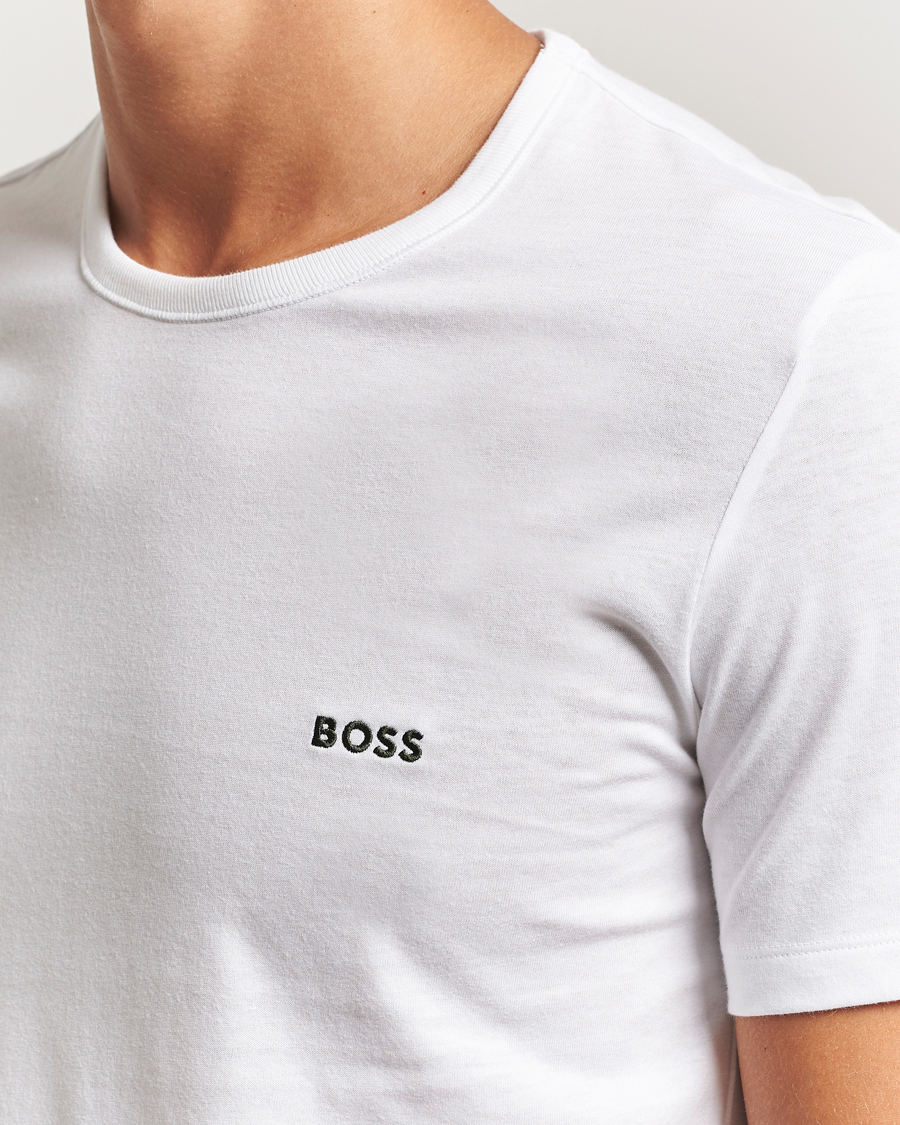 Herren | T-Shirts | BOSS BLACK | 3-Pack Crew Neck T-Shirt White/Green/Black