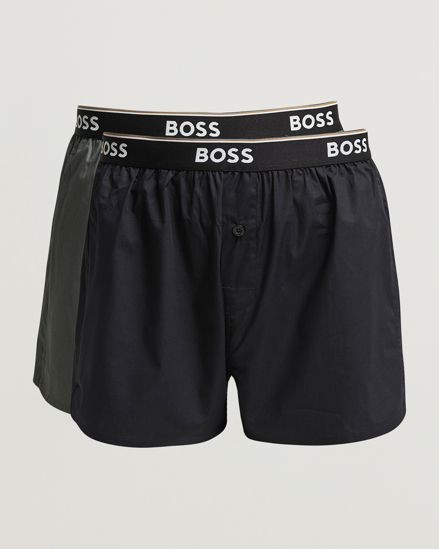 Herren | Unterwäsche | BOSS BLACK | 2-Pack Boxer Shorts Green/Black