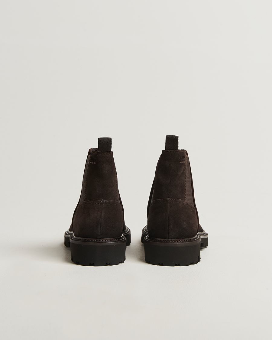 Herren | Boots | BOSS BLACK | Julyo Suede Chelsea Boot Dark Brown