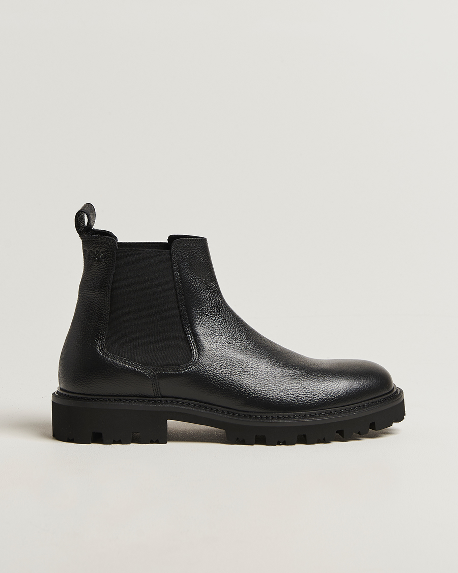 Herren | Boots | BOSS BLACK | Julyo Leather Chelsea Boot Black