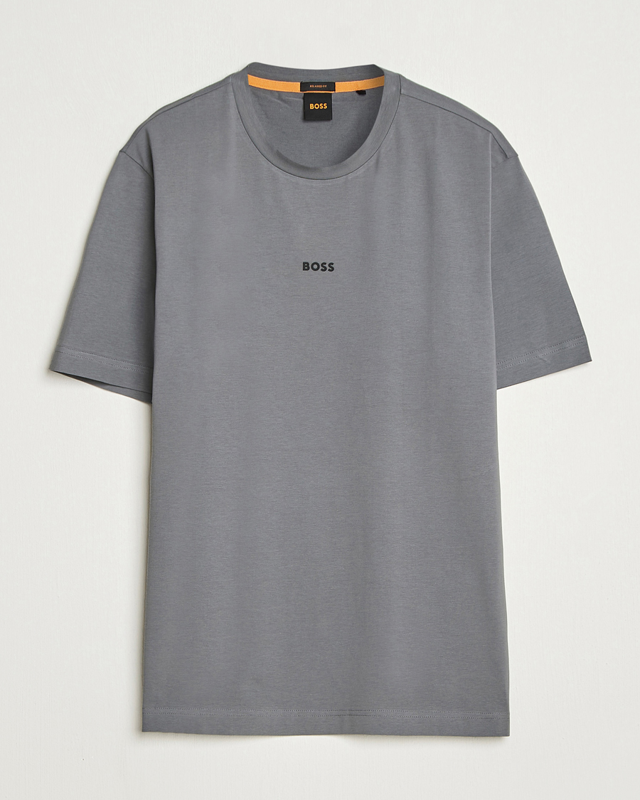 Herren | T-Shirts | BOSS ORANGE | Tchup Logo Crew Neck T-Shirt Open Grey