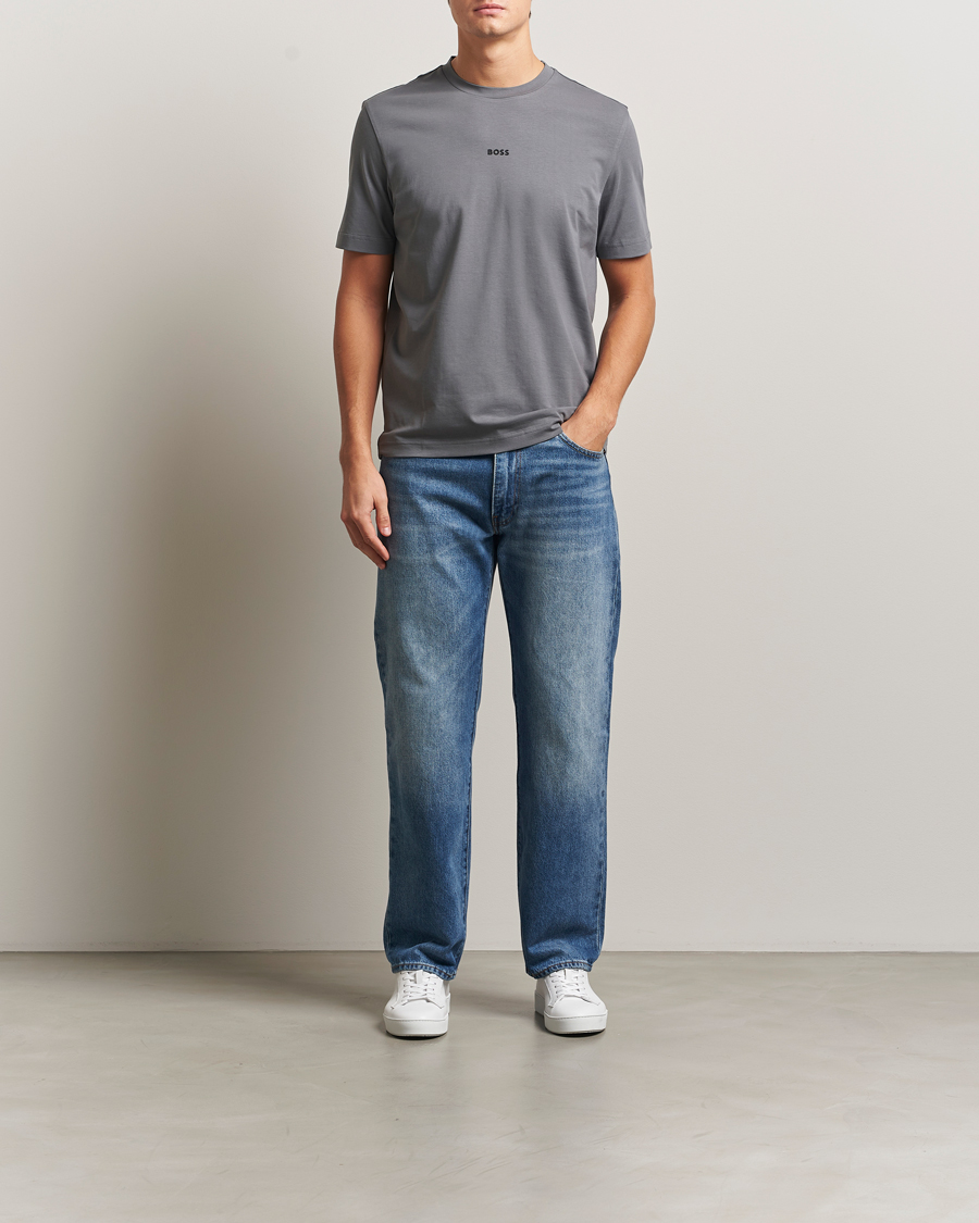 Herren | T-Shirts | BOSS ORANGE | Tchup Logo Crew Neck T-Shirt Open Grey