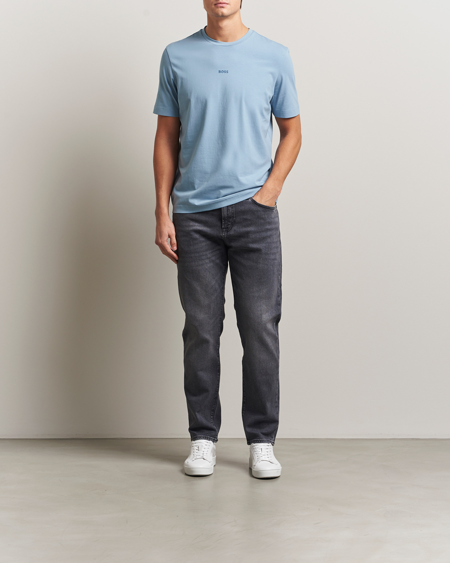 Herren | T-Shirts | BOSS ORANGE | Tchup Logo Crew Neck T-Shirt Light Blue