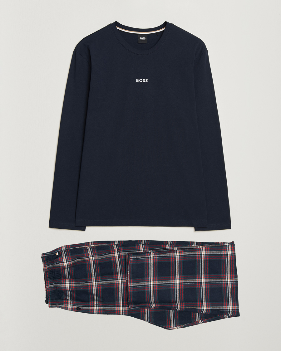 Herren | Schlafanzüge & Bademäntel | BOSS BLACK | Long Sleeve Pyjama Set Open Blue