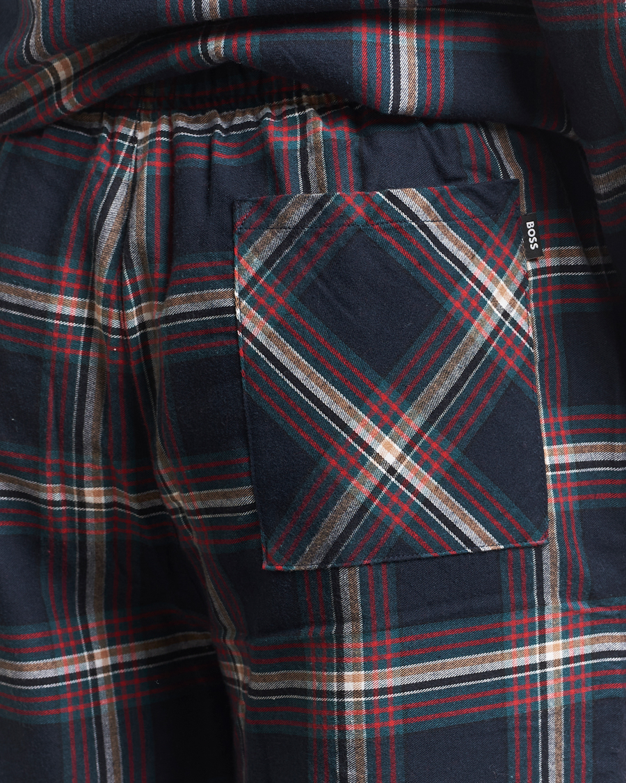 Herren | Schlafanzüge & Bademäntel | BOSS BLACK | Flannel Long Sleeve Pyjama Set Open Blue