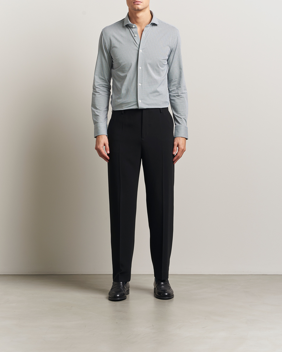 Herren | Hemden | BOSS BLACK | Hank 4-Way Printed Stretch Shirt Dark Blue