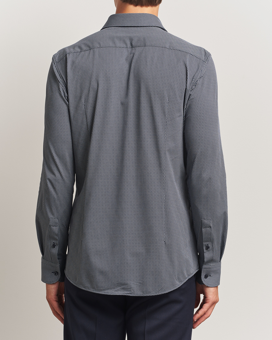 Herren | Hemden | BOSS BLACK | Hank 4-Way Printed Stretch Shirt Dark Blue