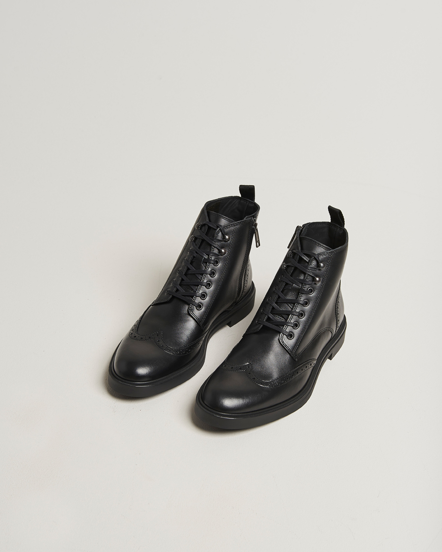Herren | Boots | BOSS BLACK | Calev Leather Brogue Boot Black