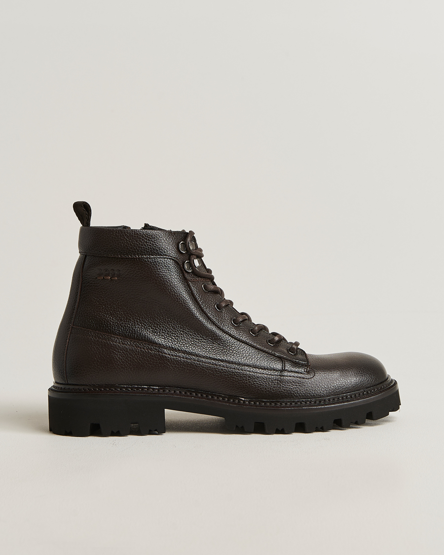 Herren | Boots | BOSS BLACK | Julyo Leather Boot Dark Brown