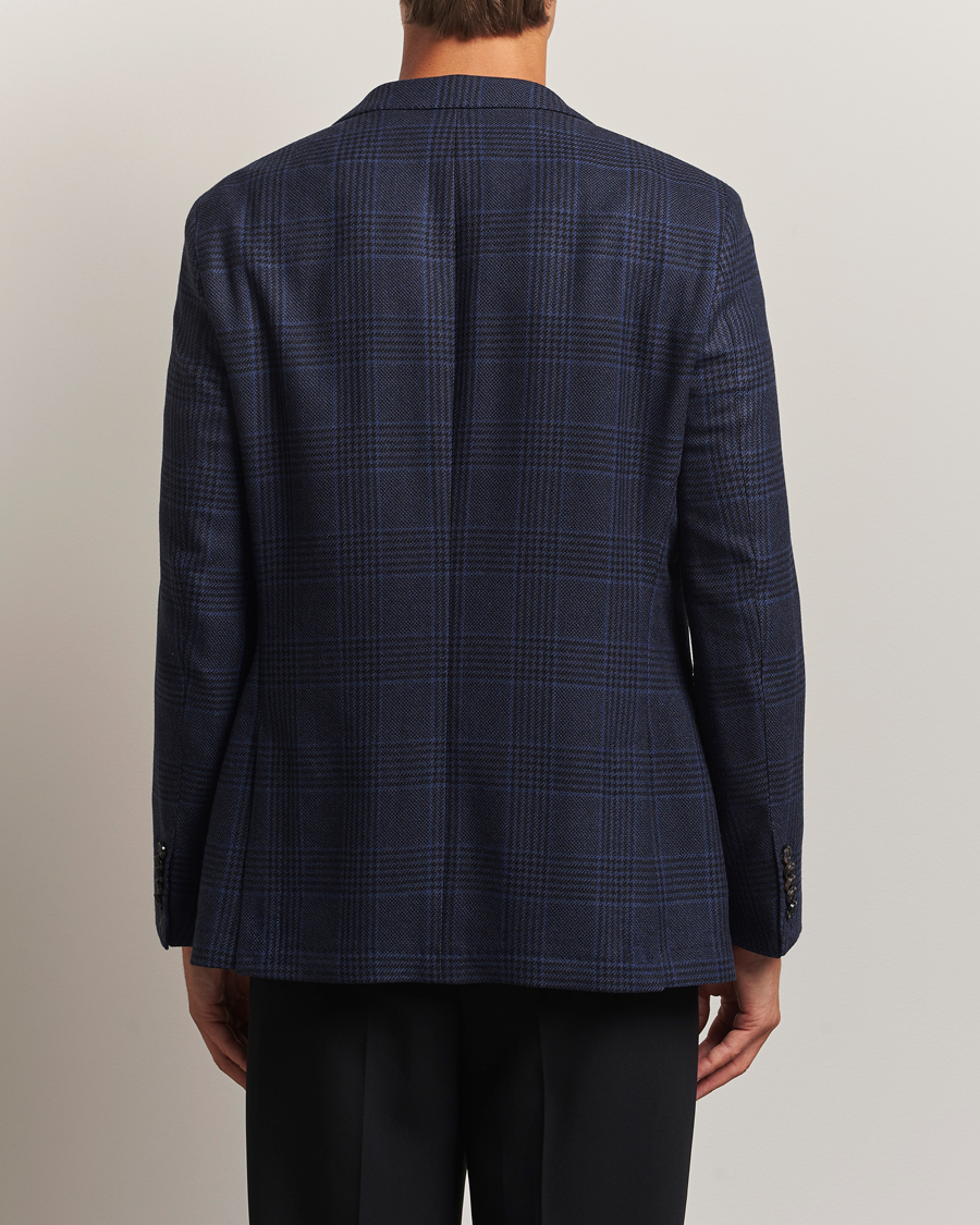 Herren | Sakkos | BOSS CAMEL | Jeff Wool Checked Blazer Dark Blue