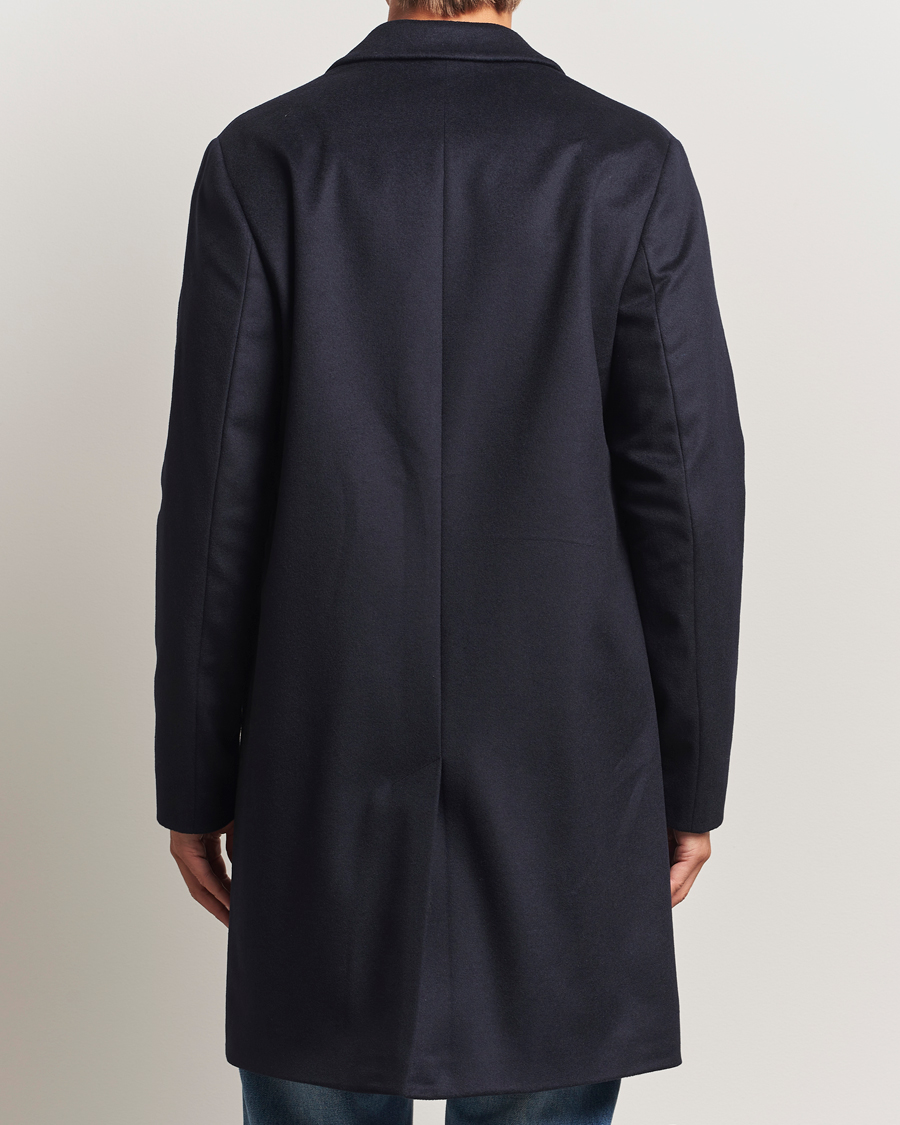 Herren | Jacken | J.Lindeberg | August Wool/Cashmere Melton Coat Navy