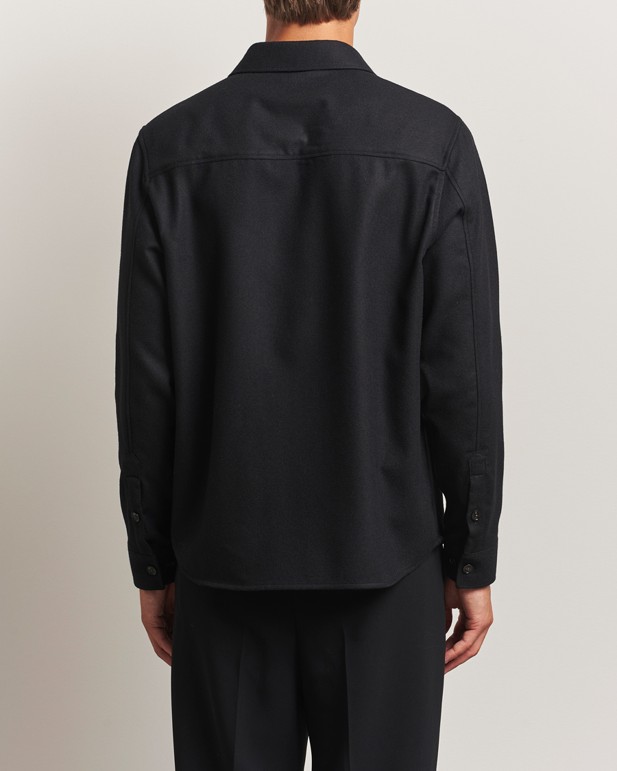 Herren | Hemden | J.Lindeberg | Flat Wool Overshirt Black