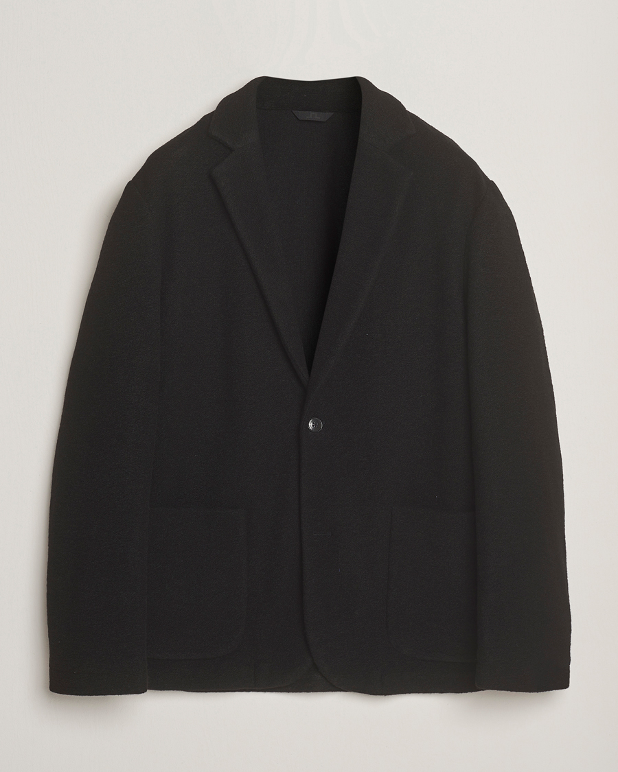 Herren | Sakkos | J.Lindeberg | Calvon Wool Knitted Blazer Black