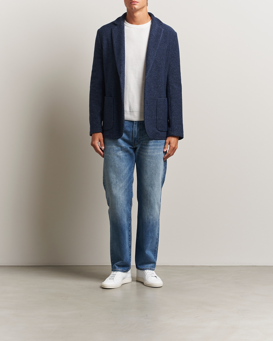 Herren | Sakkos | J.Lindeberg | Calvon Wool Knitted Blazer Vintage Indigo