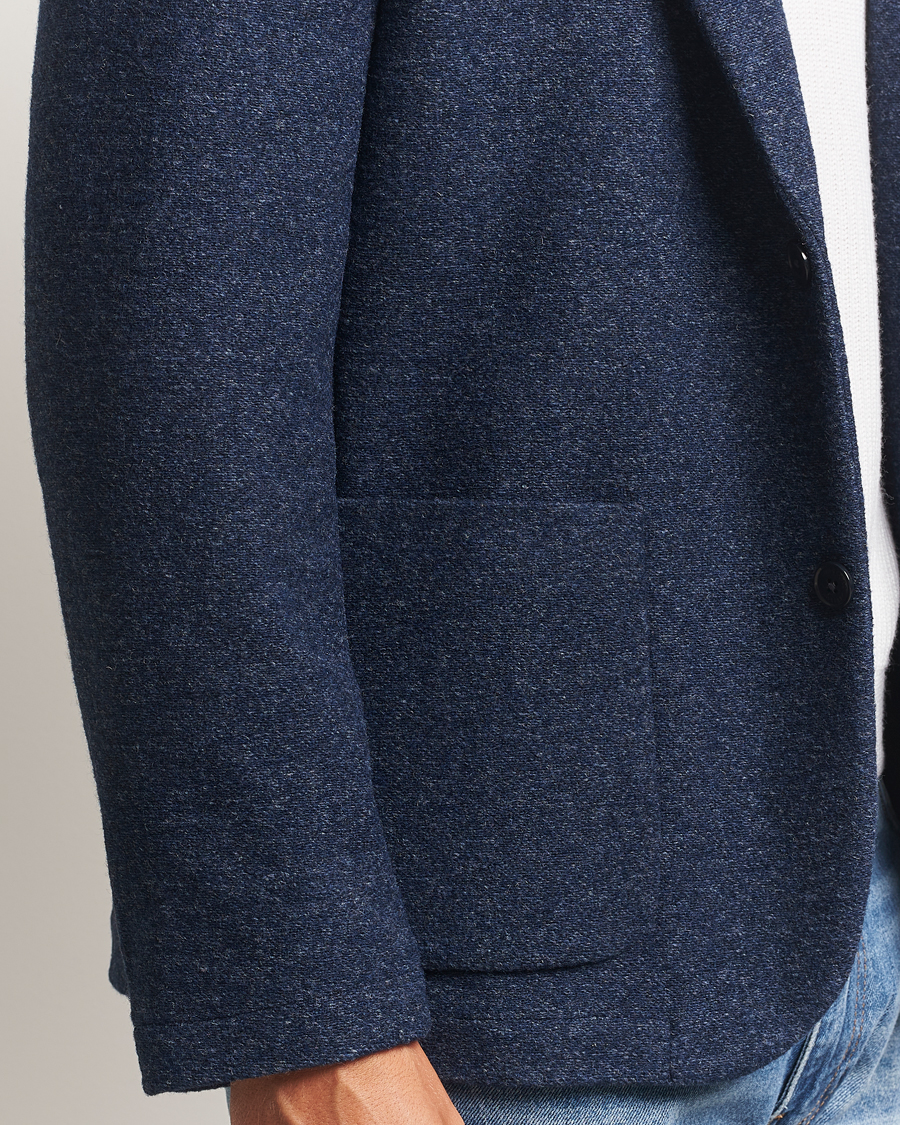 Herren | Sakkos | J.Lindeberg | Calvon Wool Knitted Blazer Vintage Indigo
